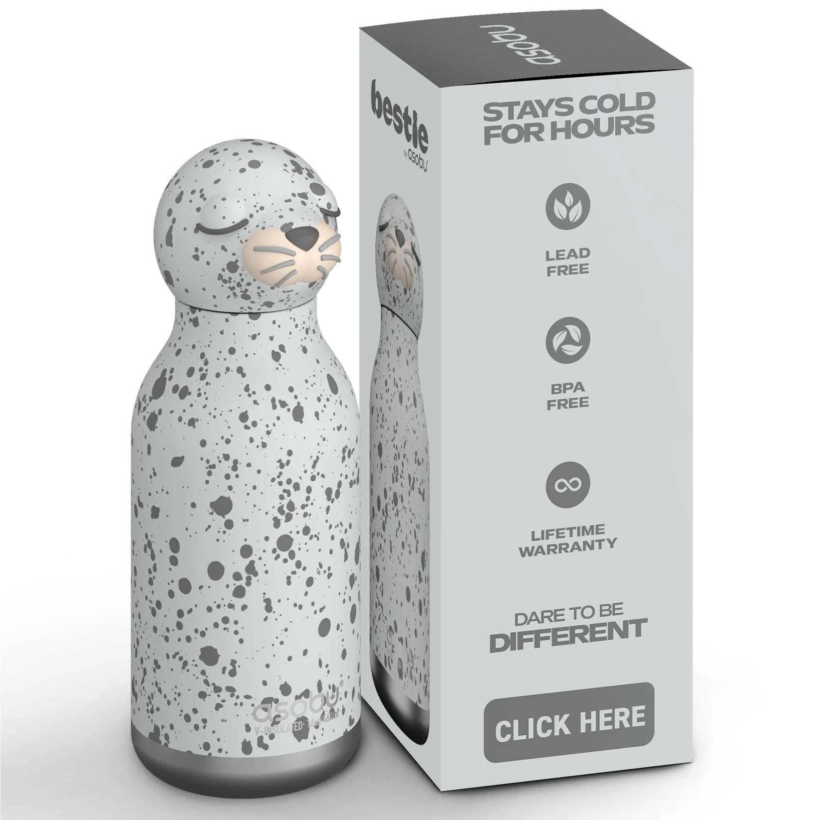 Asobu Trinkflasche Bestie Bottle Seehund