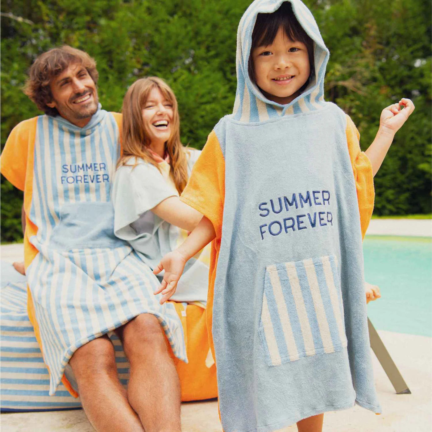 Chamaye Badeponcho Summer Forever blau