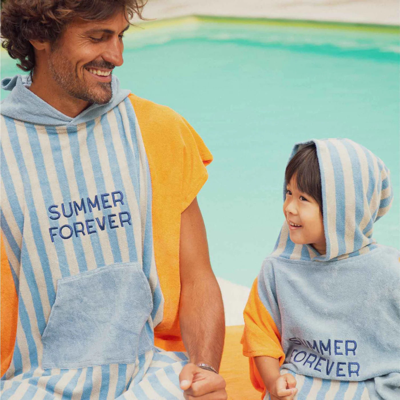 Chamaye Badeponcho Summer Forever blau