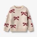 Wheat Jacquard-Pullover mit Schleife