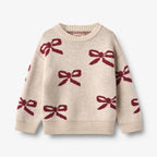 Wheat Jacquard-Pullover mit Schleife