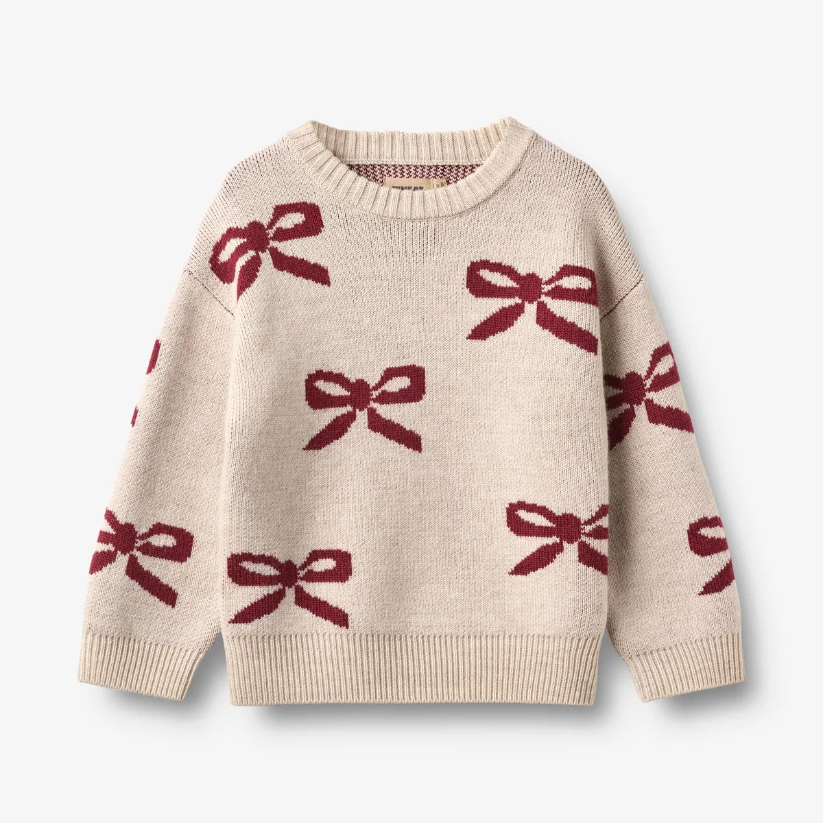 Wheat Jacquard-Pullover mit Schleife