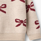 Wheat Jacquard-Pullover mit Schleife