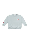 leevje Oversized Sweatshirt ‘Flowers’ in hellblau