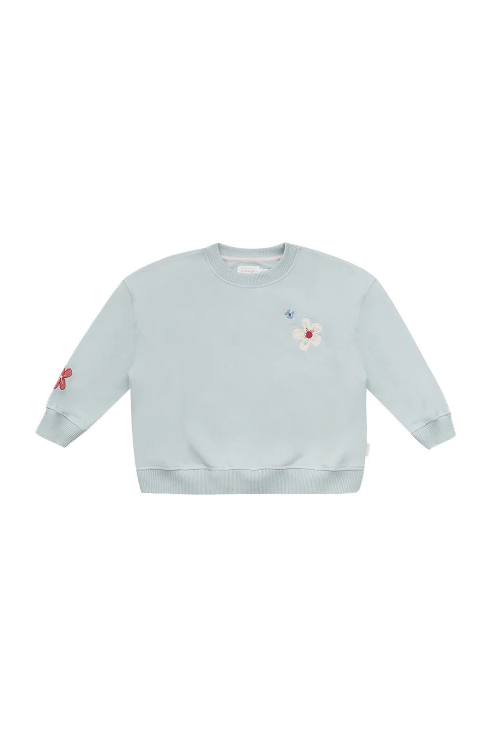 leevje Oversized Sweatshirt ‘Flowers’ in hellblau